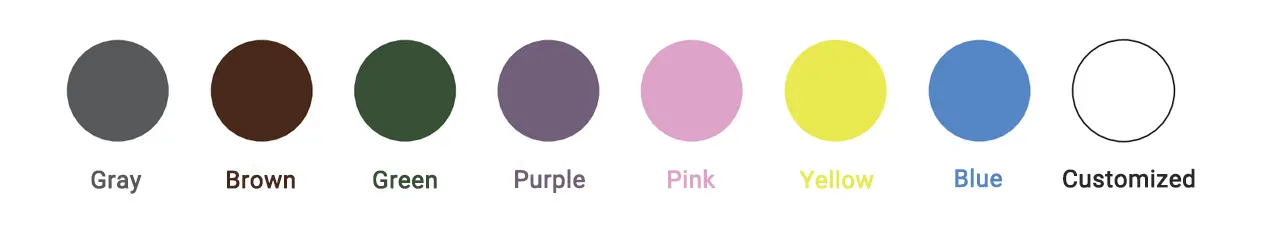 different tint colors